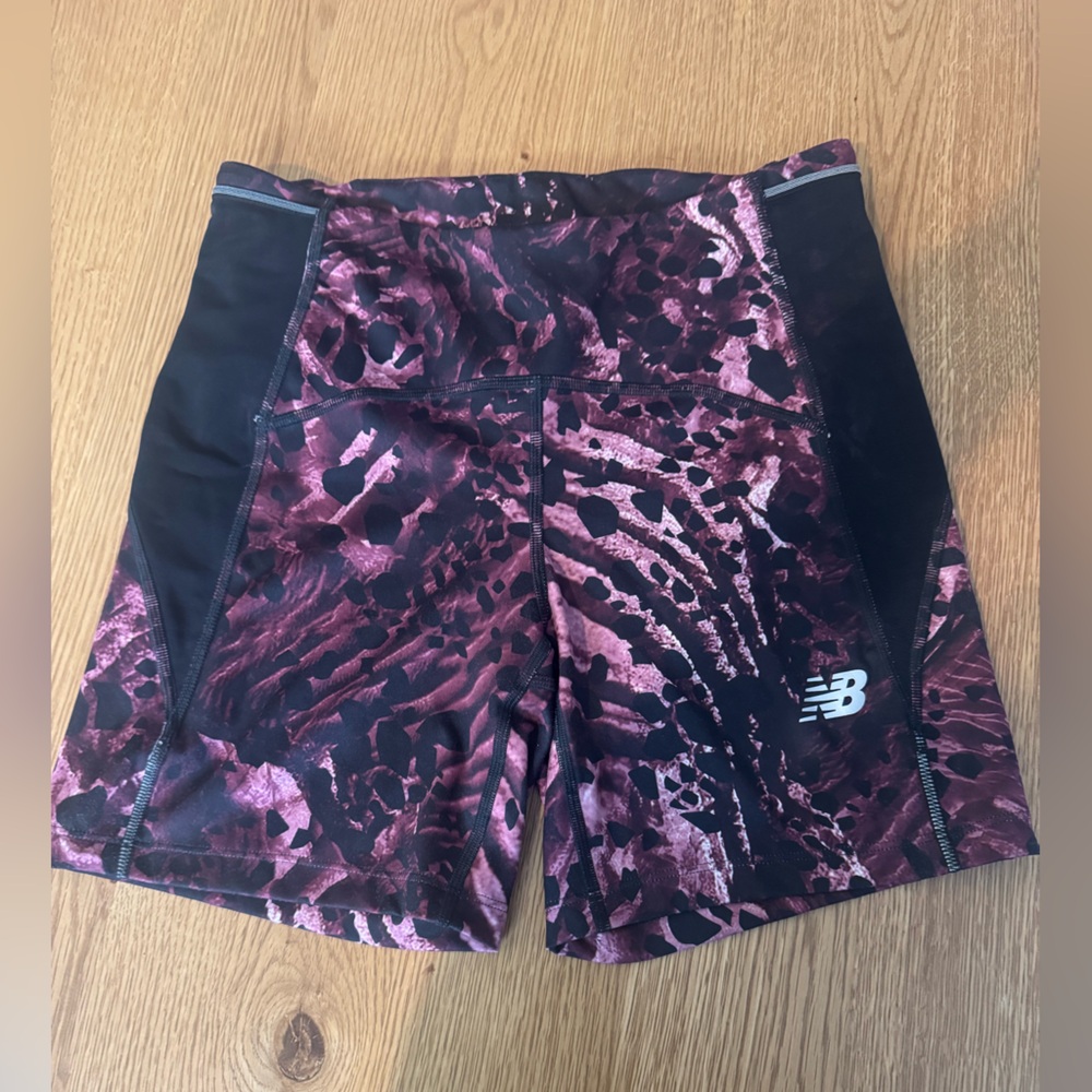 New Balance Black and Pink Patterned Shorts